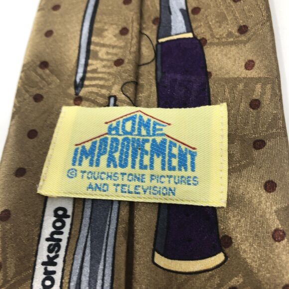 VTG 90s HOME IMPROVEMENT Men's Neck Tie Tim Allen Tool Time Garage Workshop USA - Picture 2 of 7